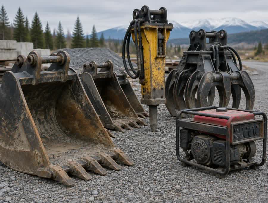 Attachments and support construction equipment financed by One Stop Leasing