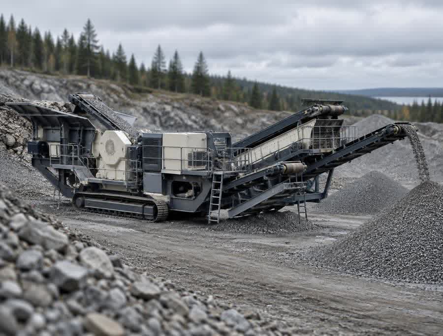 Crushing and screening heavy equipment equipment financed by One Stop Leasing