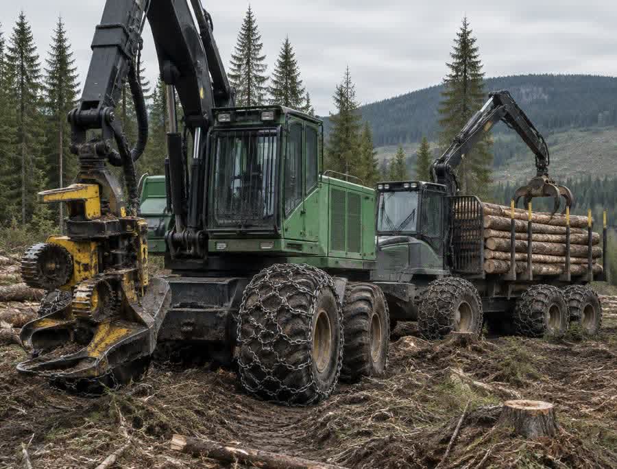 Forestry and mining heavy equipment equipment financed by One Stop Leasing